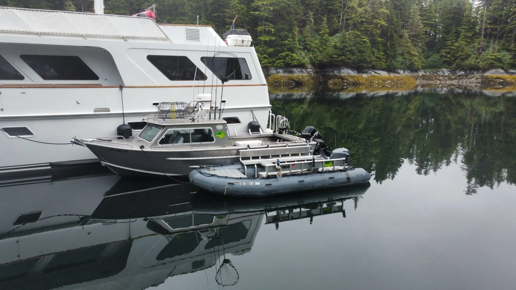 Sea Wolf fishing boat alongside Wild Dawn
