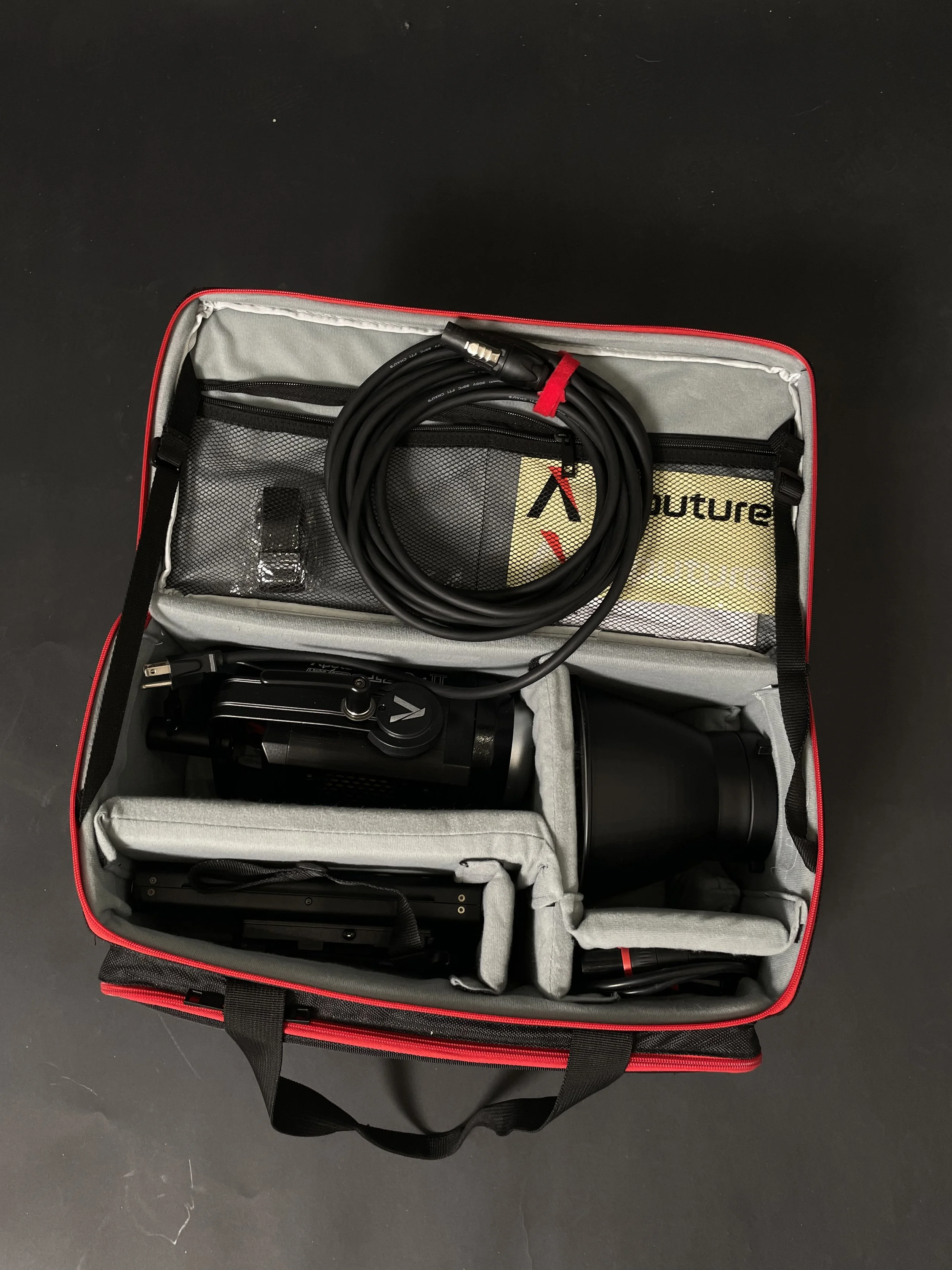 Aputure lighting kit with case marked LS C120d II. Confirm exact model and included components.