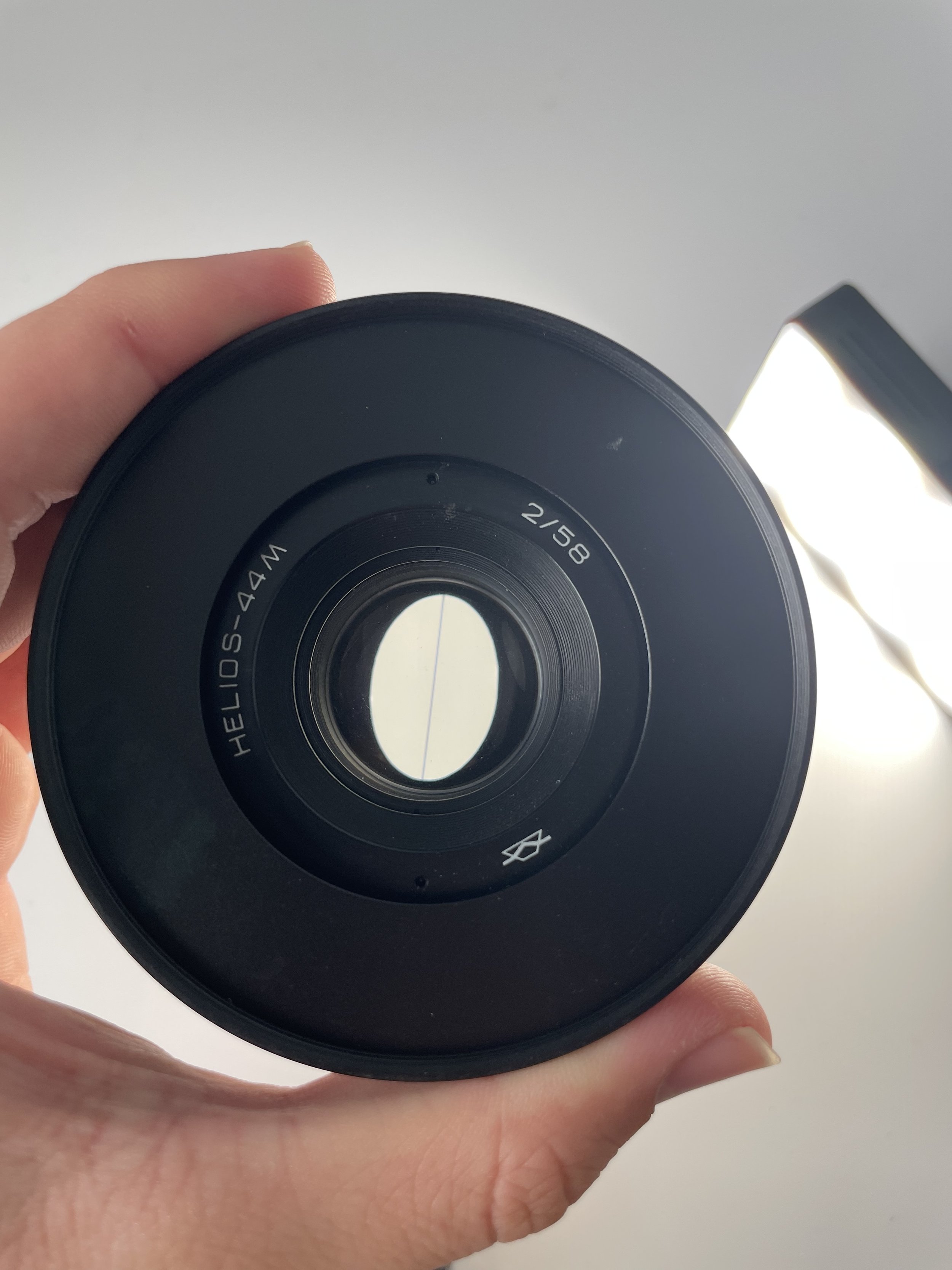 Helios-44M 58mm f/2, front view.