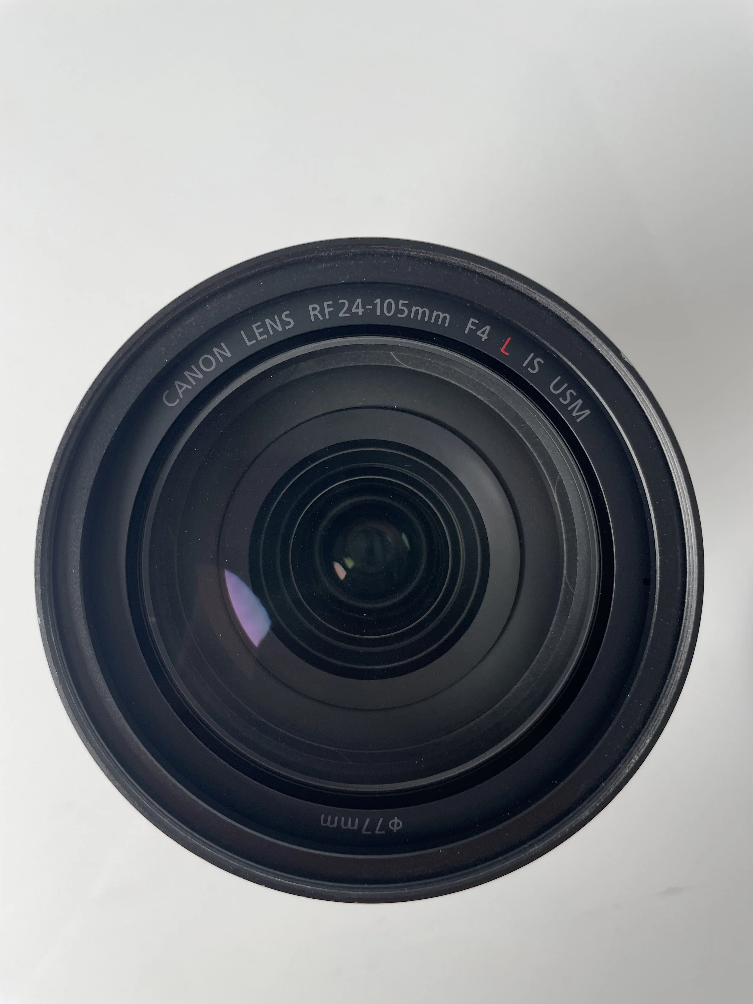 Canon RF 24–105mm f/4L, front element