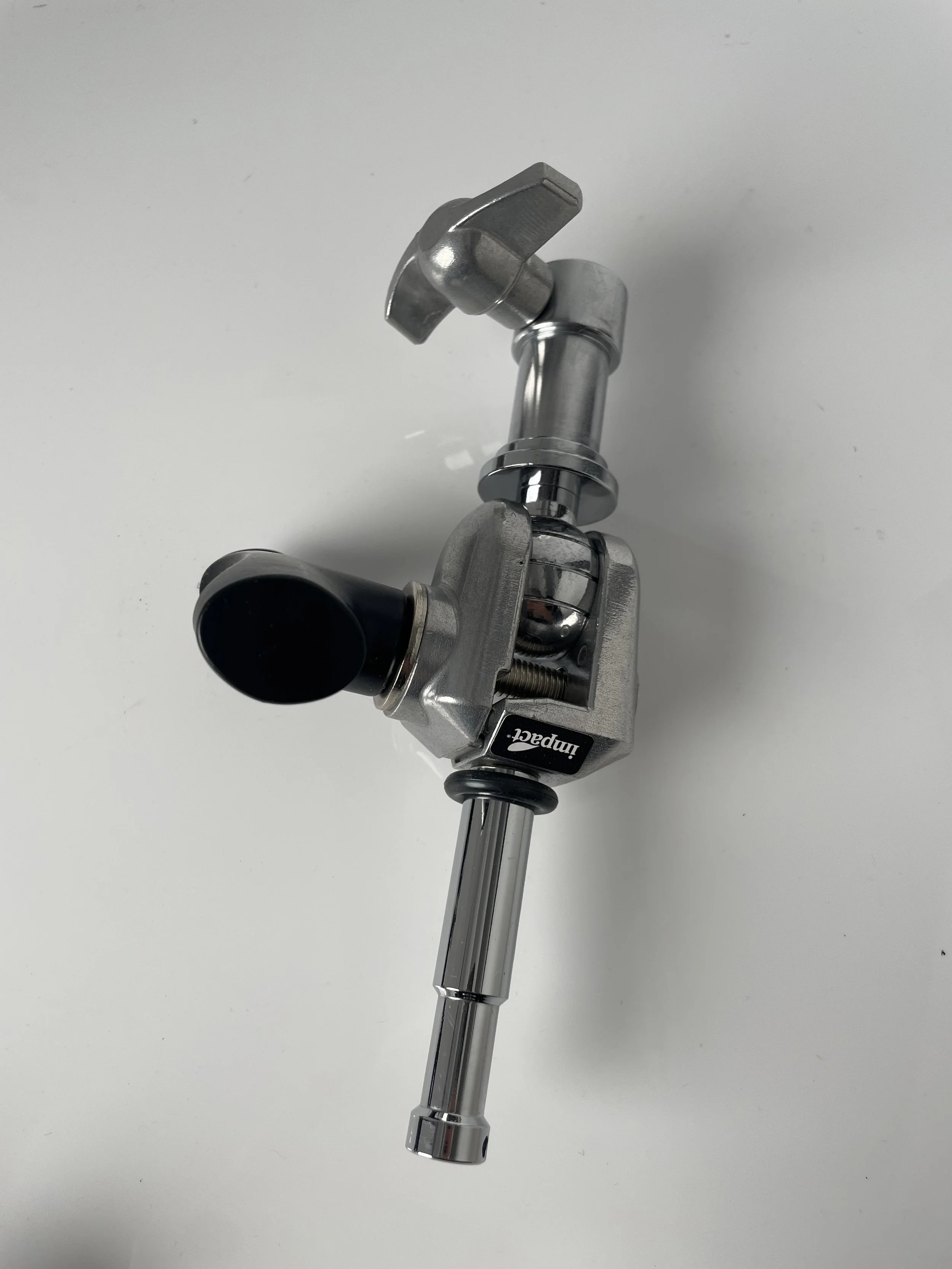 Impact baby-pin to baby-receiver pivoting head