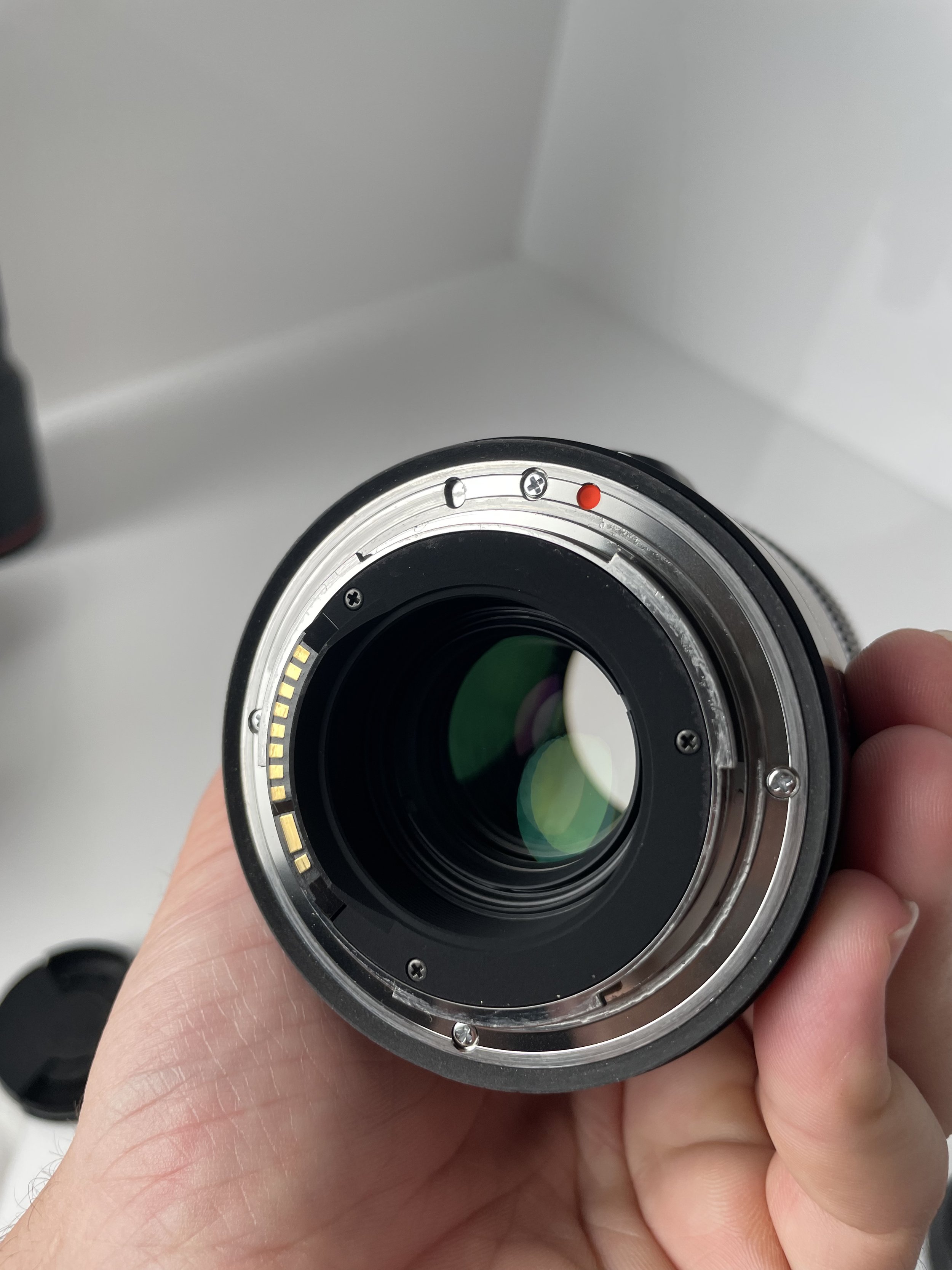 Sigma 70mm Macro Art, rear mount. Compatibility to confirm.