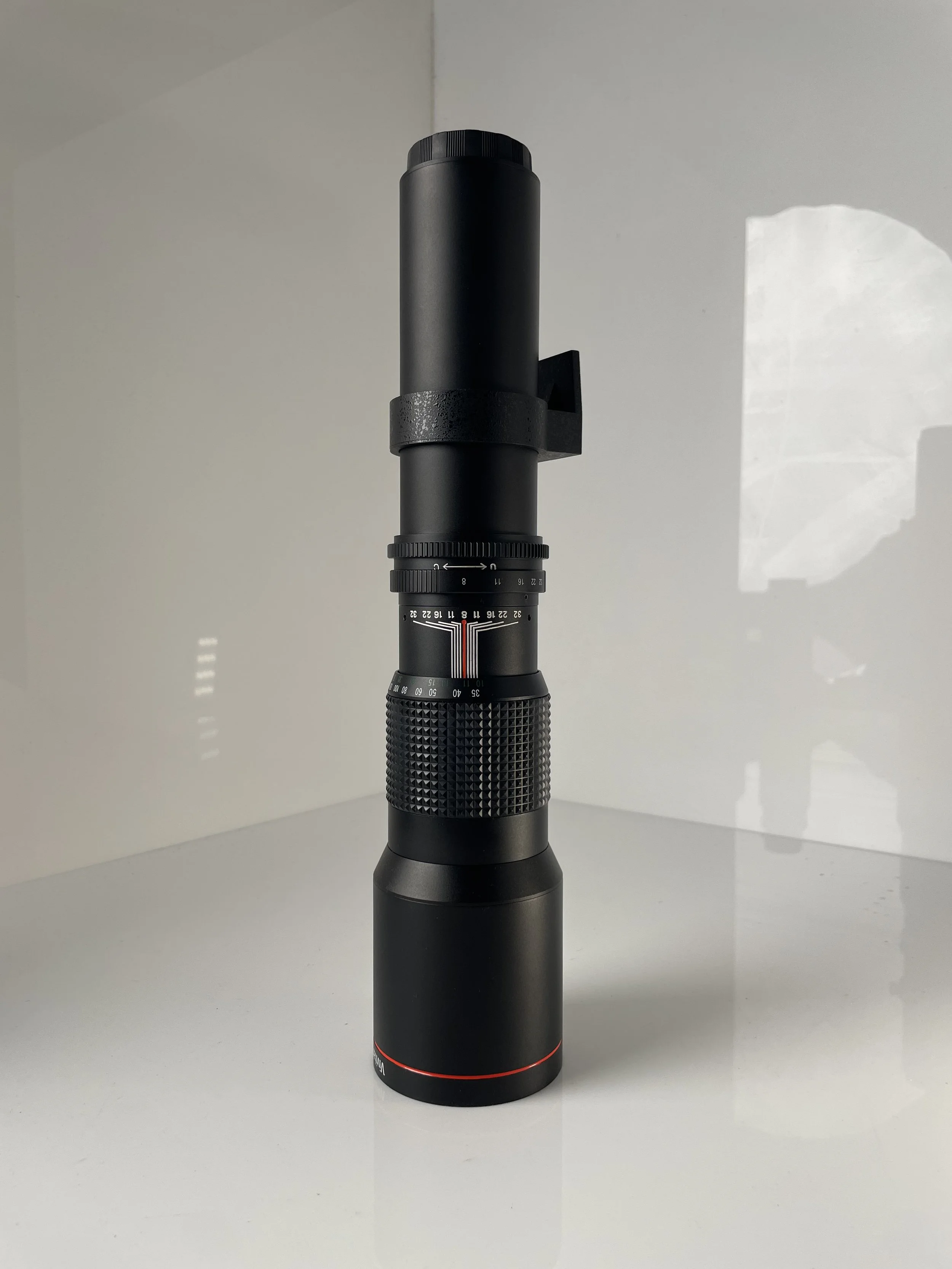 Vivitar Series 1 500mm f/8, full lens view.