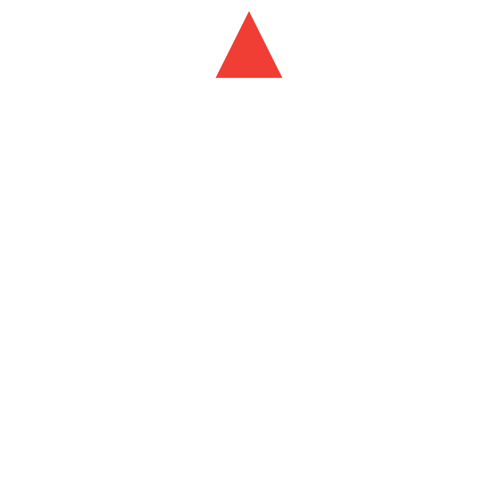 Top red triangle representing tier 3 of the PBIS pyramid