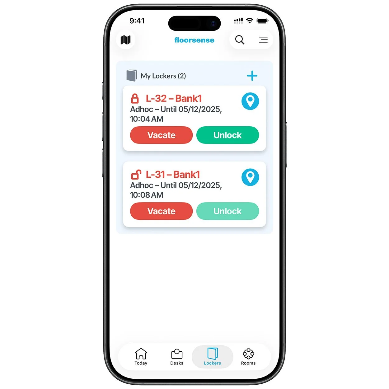 Smartphone Access to Lockers