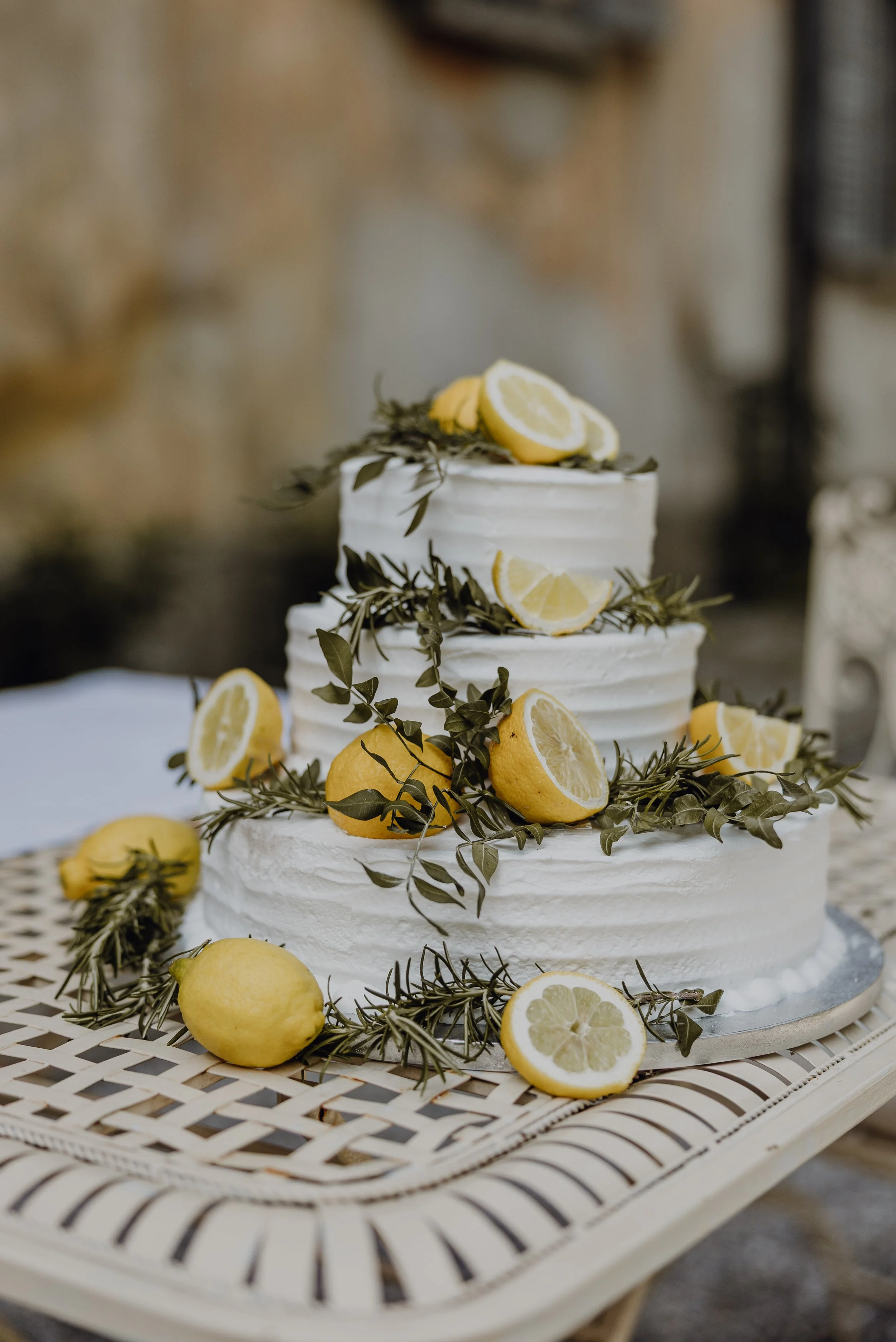 Hochzeitstorte mit Zitronen Toskana