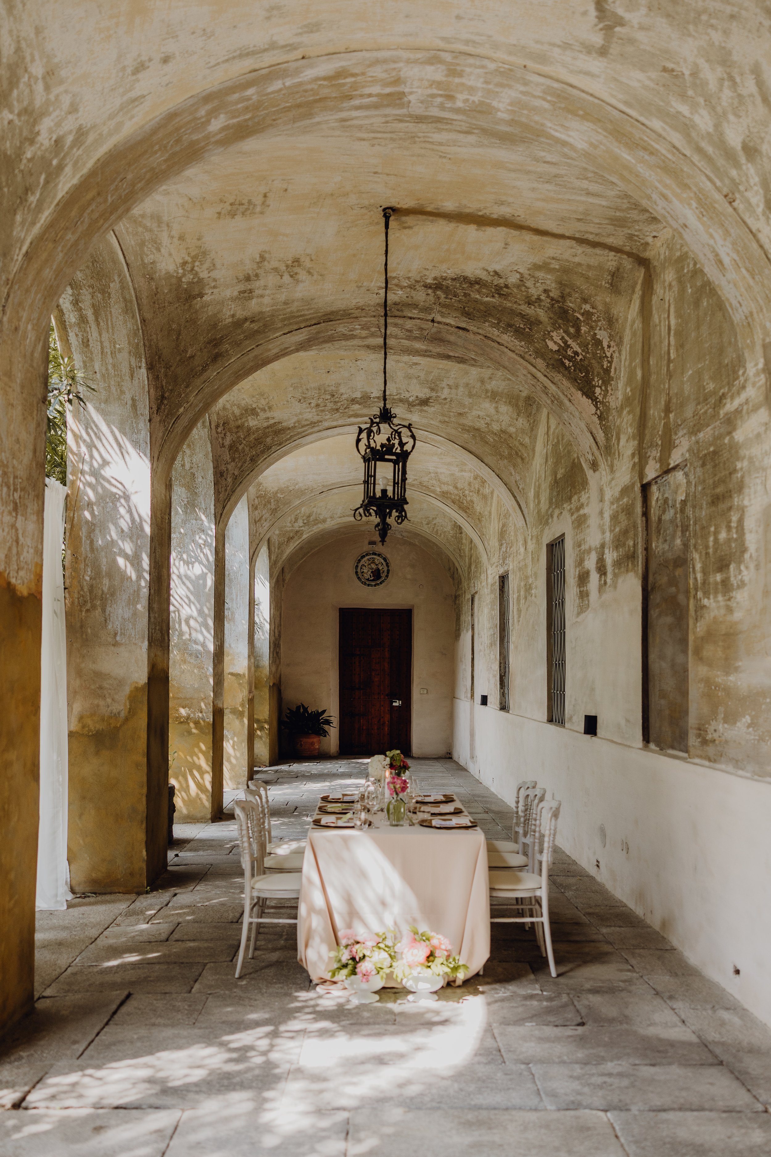 Gedeckter Tisch Hochzeit Villa Toskana