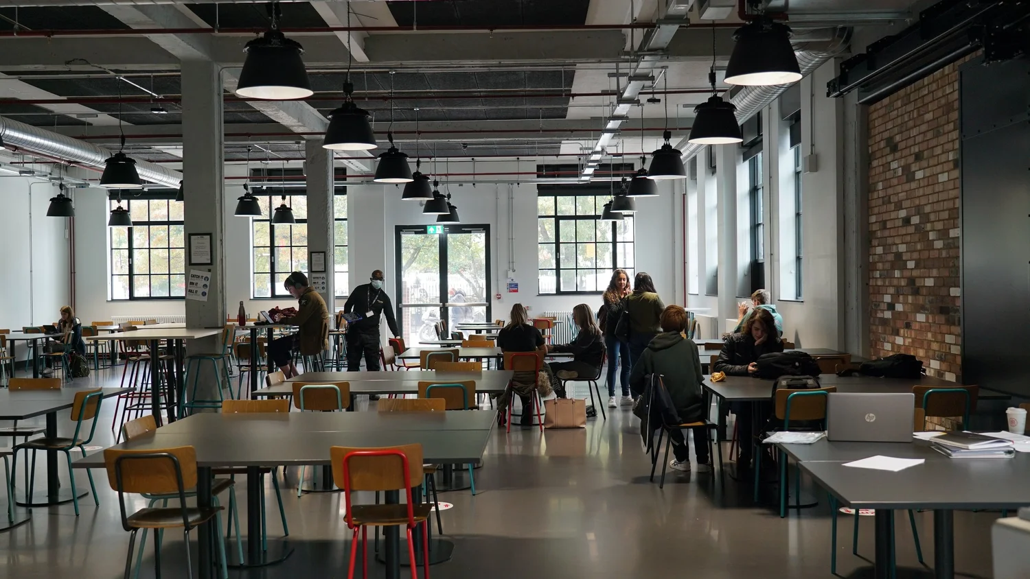 The open-plan study and dining area at London Screen Academy