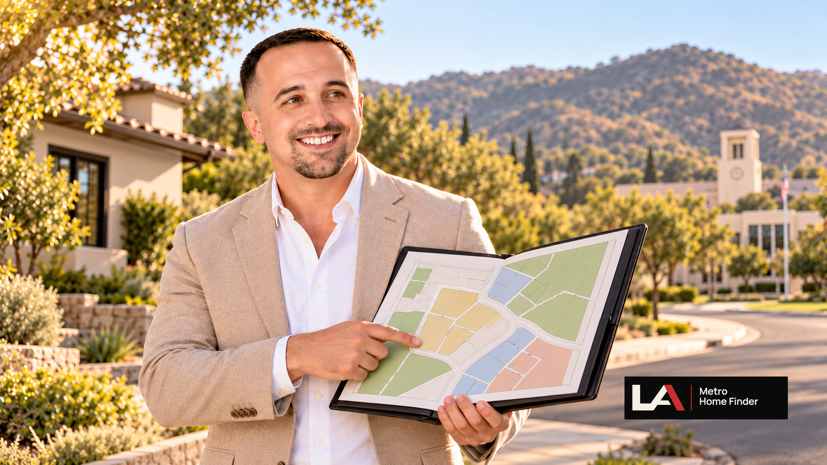 AI-generated editorial illustration for this La Crescenta–Montrose buyer guide; not an actual property finding