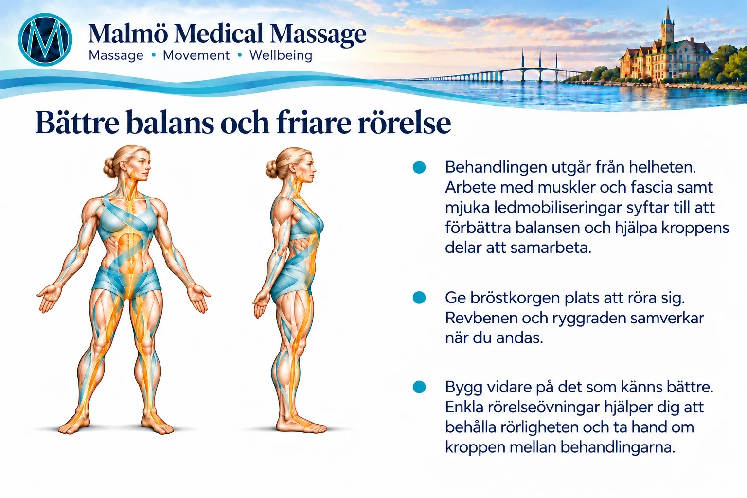 Fascia och rörelse – kvinnlig kropp med tretton punkter om kroppens sammanhängande vävnader.