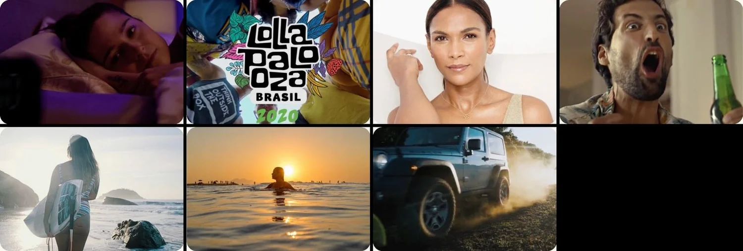 Trabalhos da Mariposa Filmes para Comgás, Lollapalooza, Avon e outras marcas