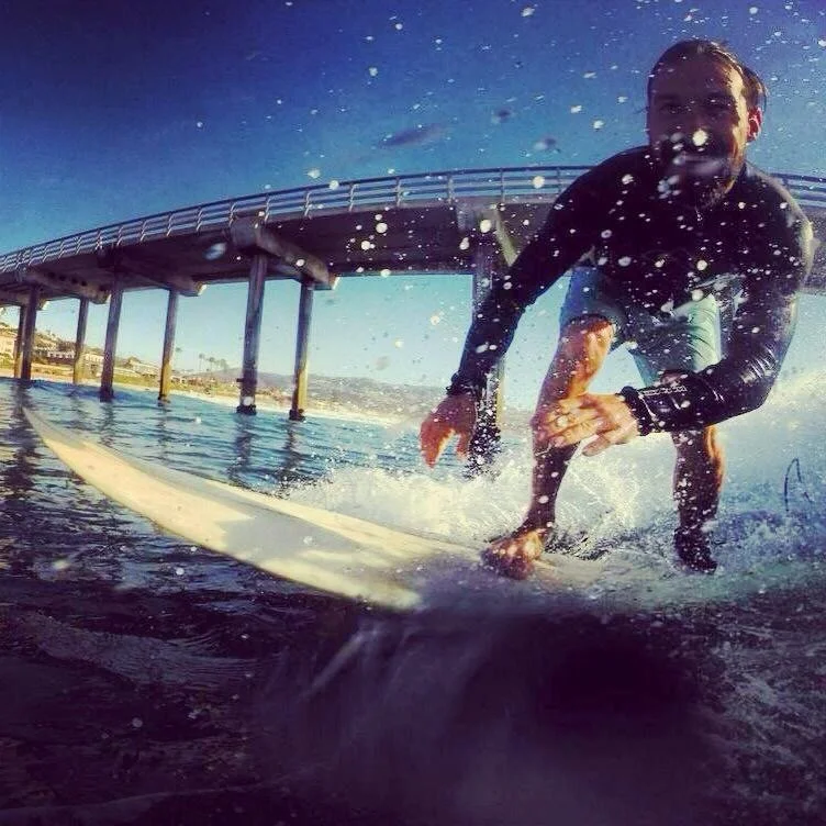 Nick surfing in San Diego