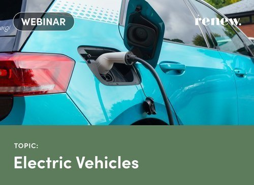 promotional image of an EV vehicle for an upcoming online event on 7 may 2024