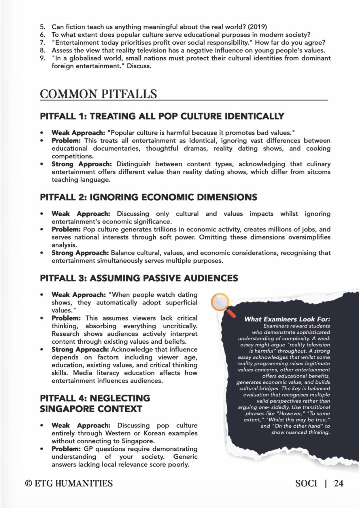 Pop Culture Lesson 6