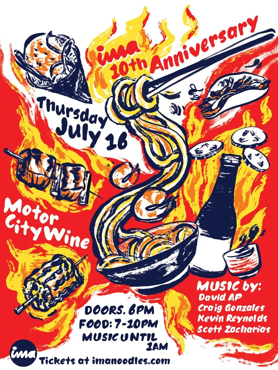 Ima 10th Anniversary — Thursday July 16 at Motor City Wine
