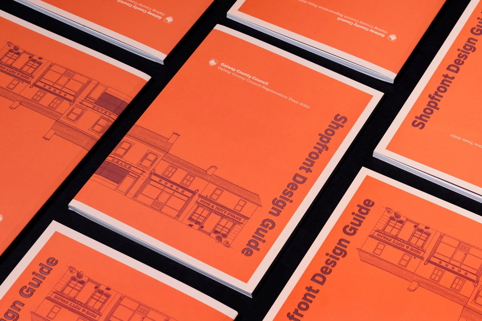 Galway shop front guide booklet, laid out in grid