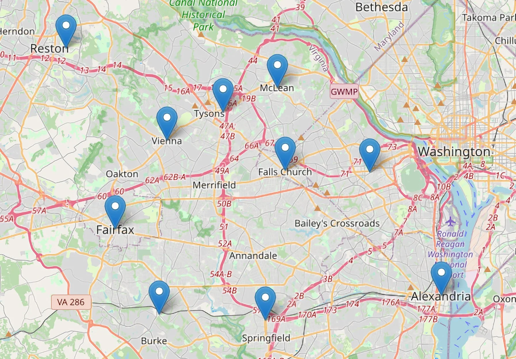 Magellan Tutoring Service Map