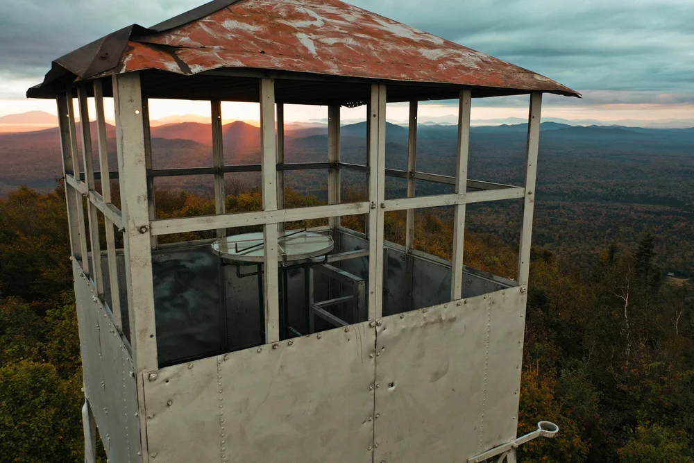 Aerial drone photo over Azure Mountain, NY
