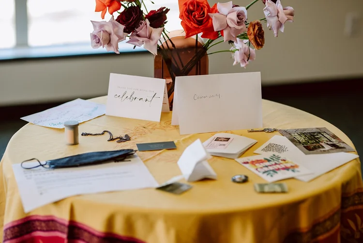 The gratitude altar at the 2022 in-person Altared hosted in Portland, Oregon.