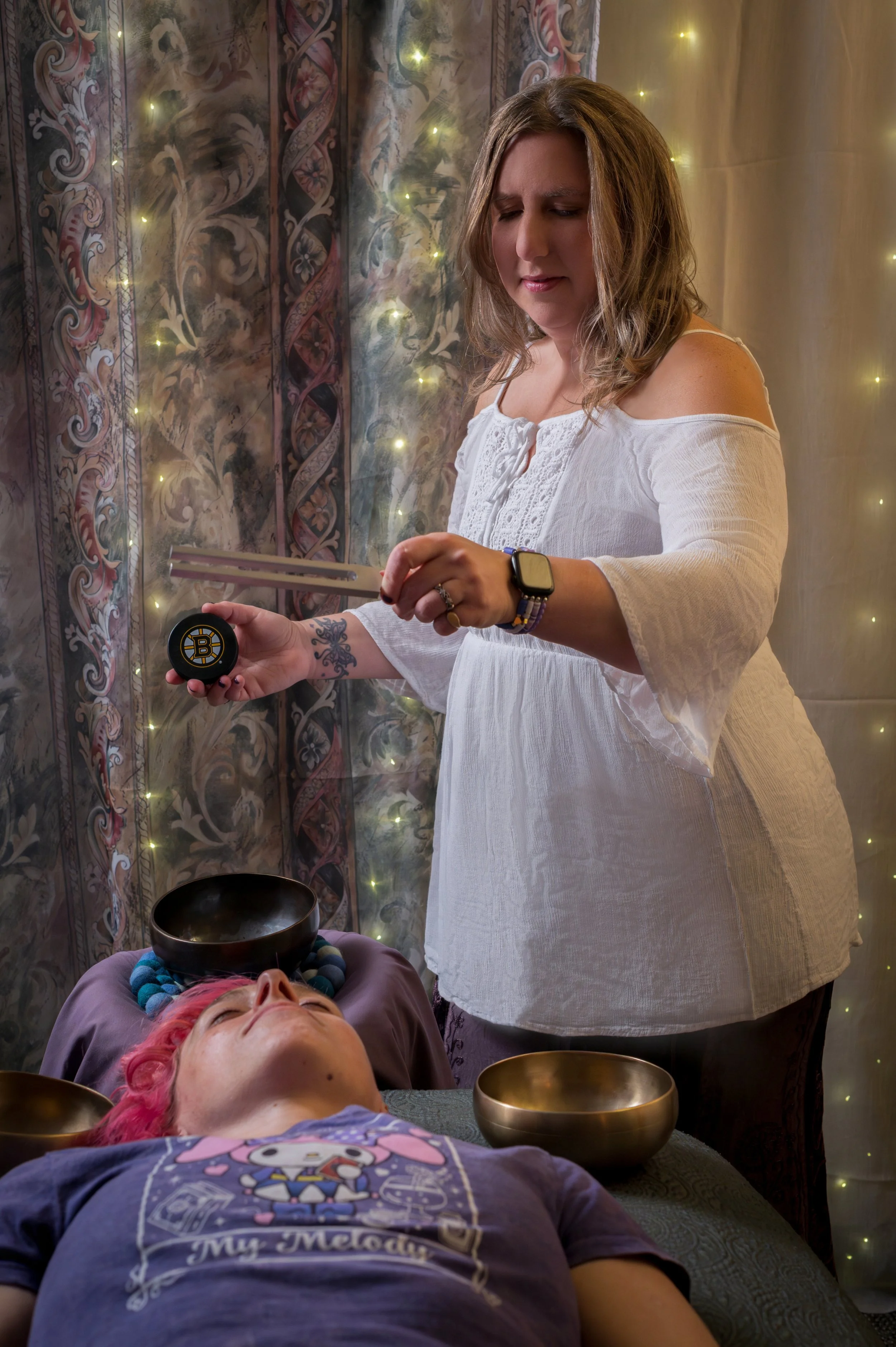 Holly with tuning forks