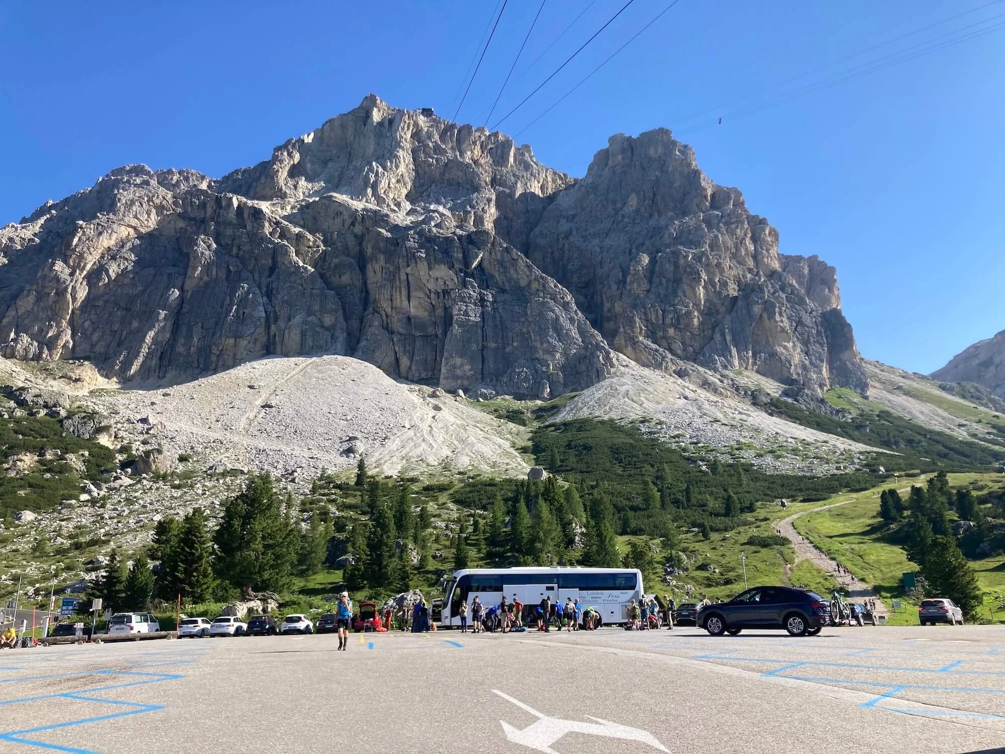 Passo Falzarego near Lagazuoi in the central Dolomites