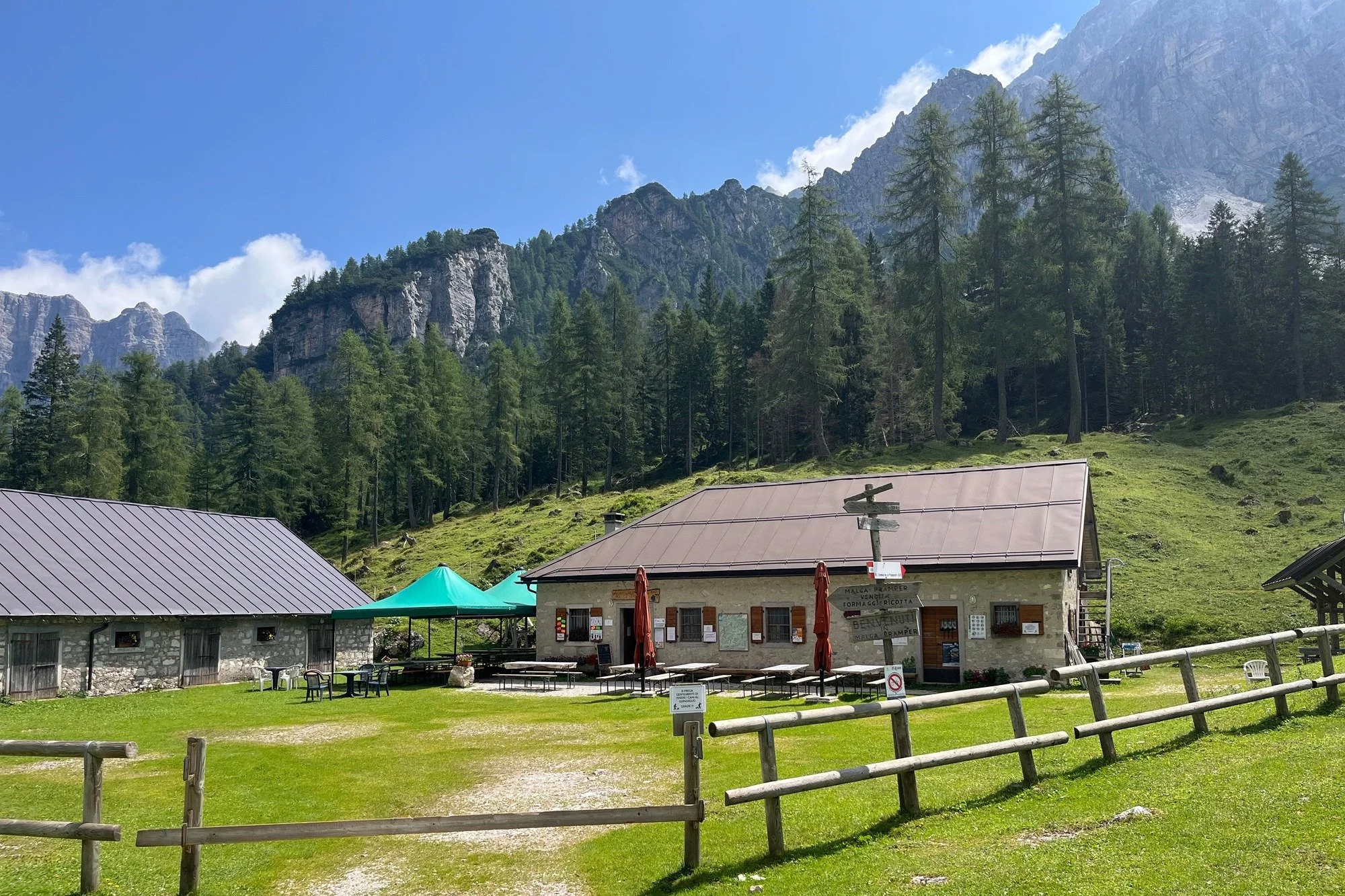 Malga Pramper in the southern Dolomites