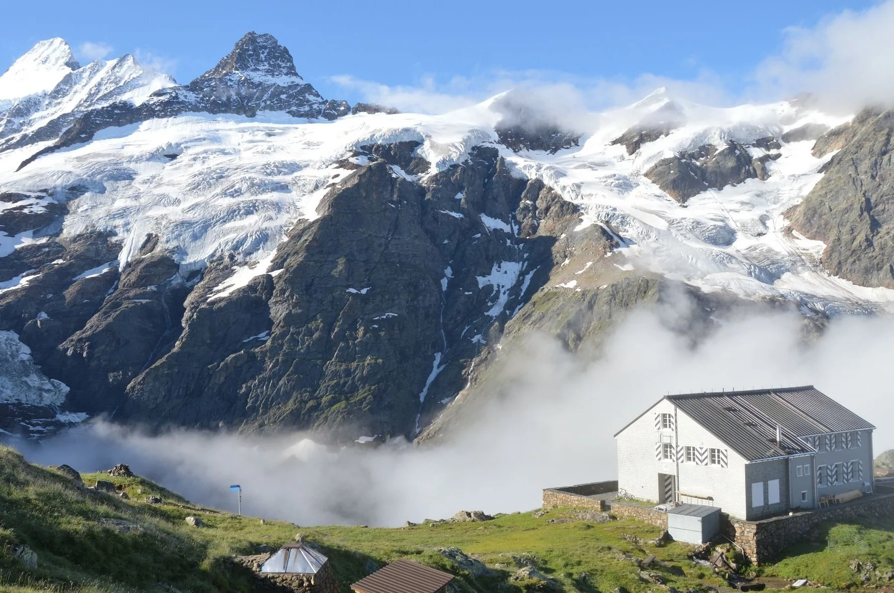 Gleckstein hut on an alternative route on the Via Alpina