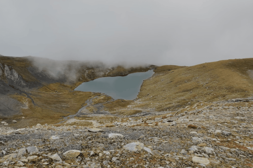 Alpine landscape near the Lacs de Fenêtre on the Tour des Combins