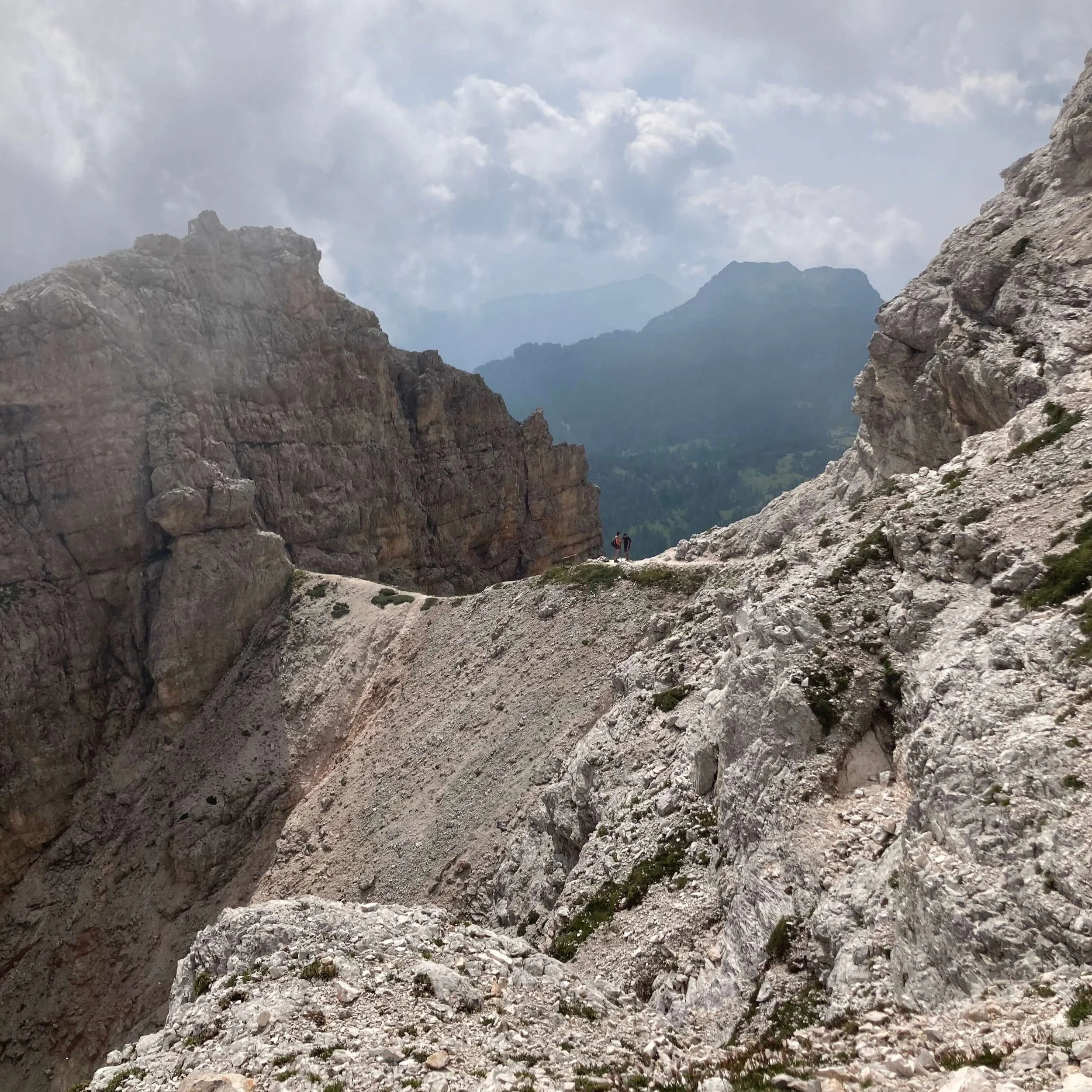 Rocky hiking terrain on the Monte Pelmo loop