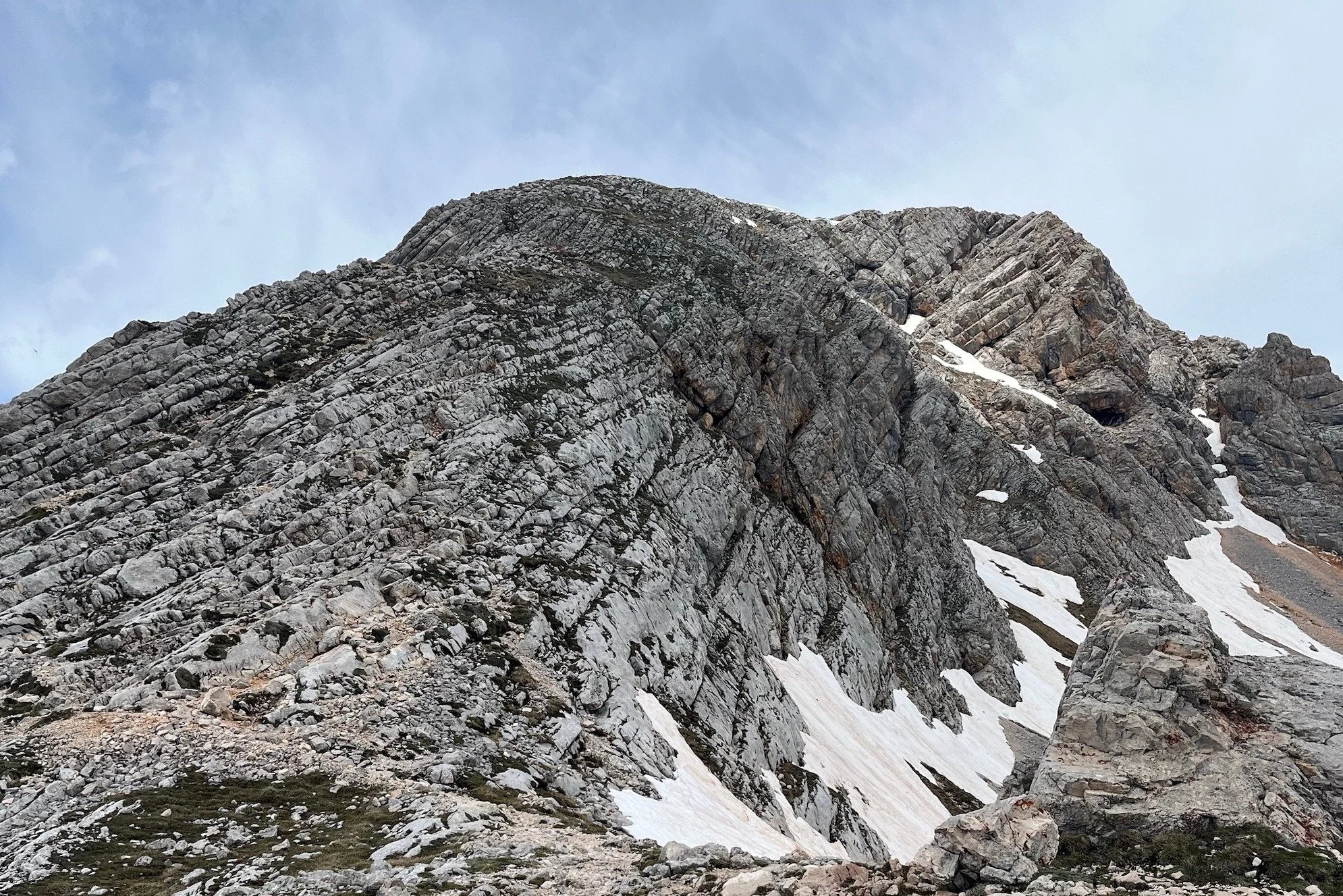 Route towards Croda del Becco in the northern Dolomites