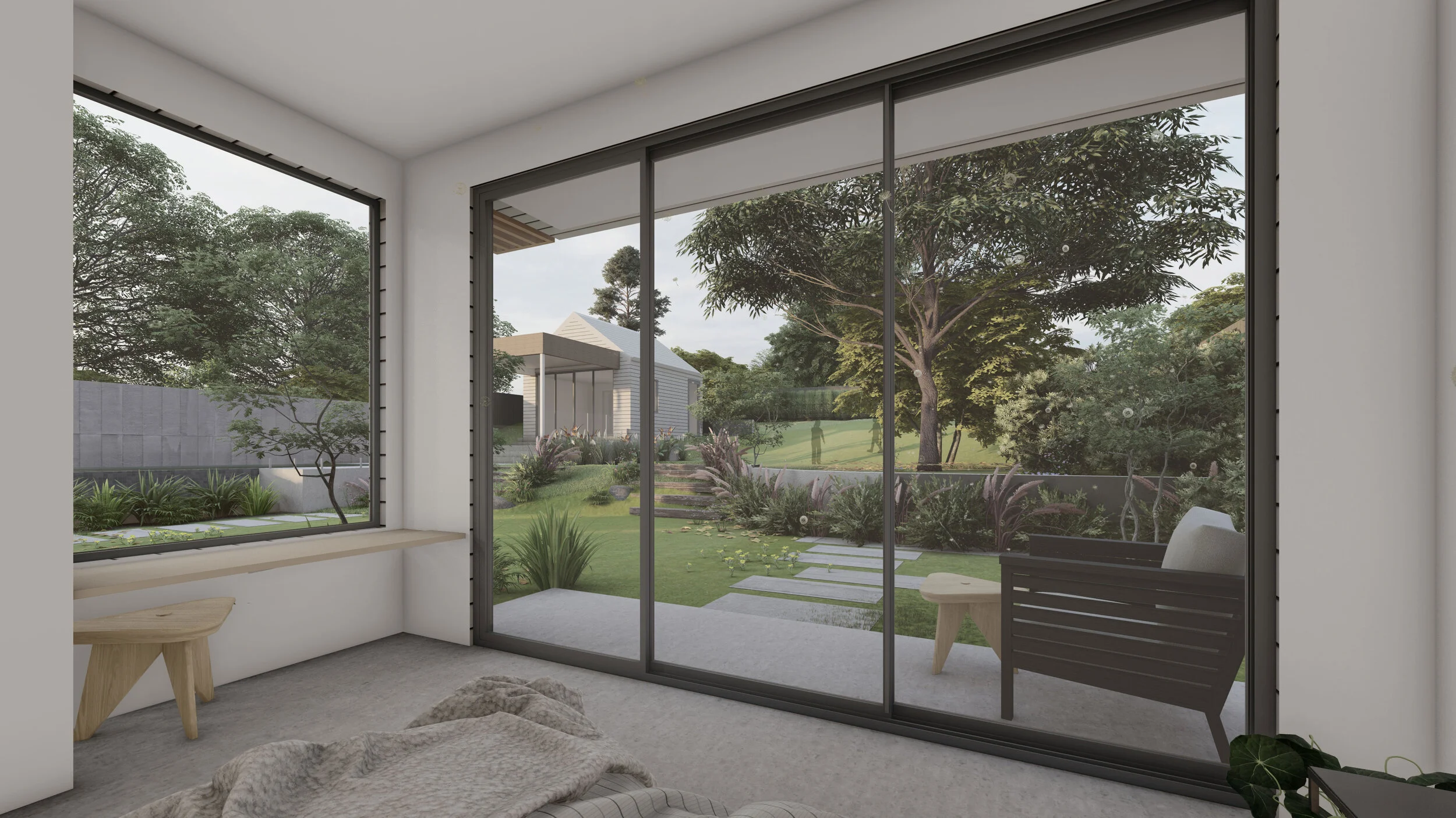 Courtyard House elevated views Mt Claremont
