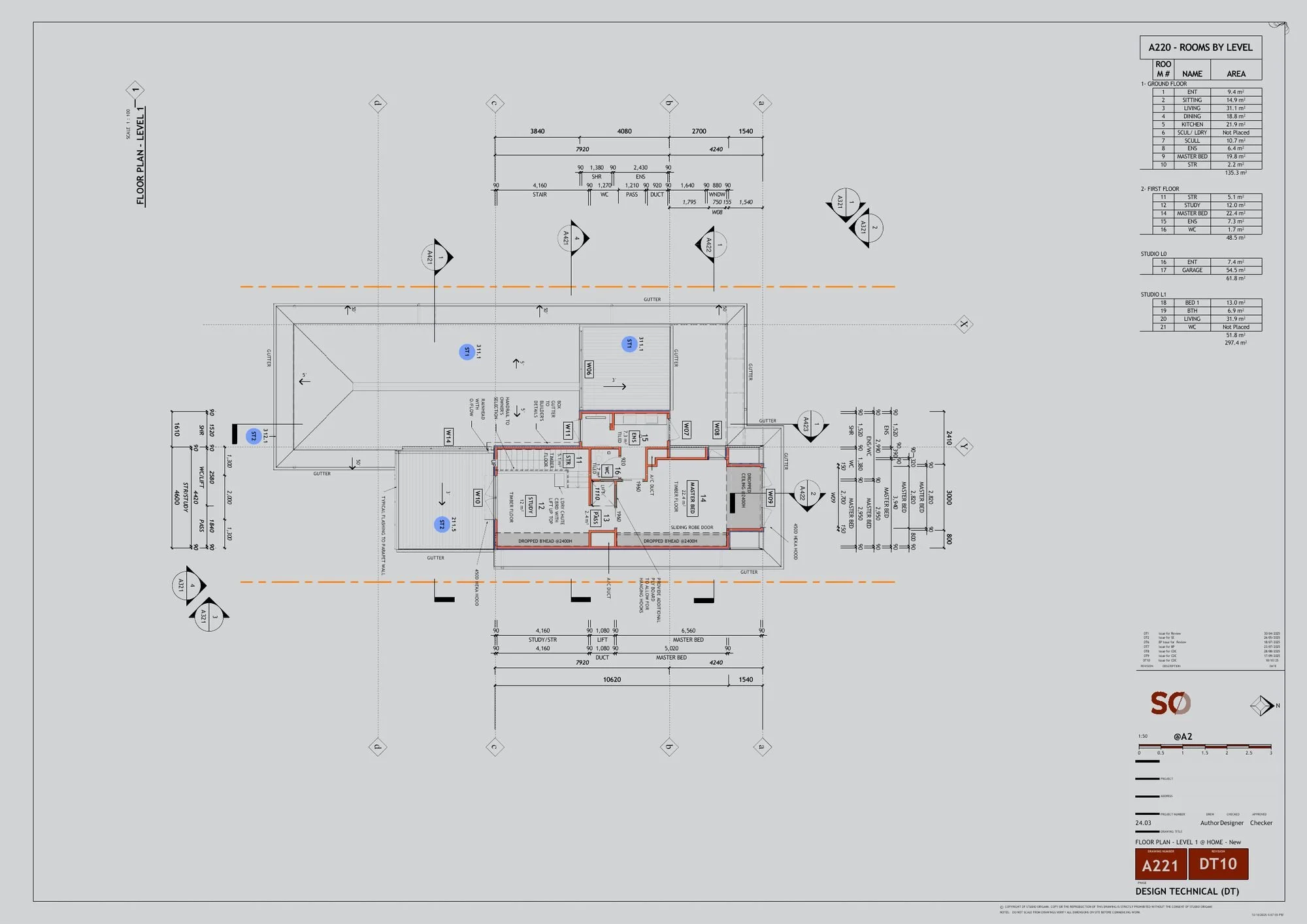 Level 1 floor plan sheet