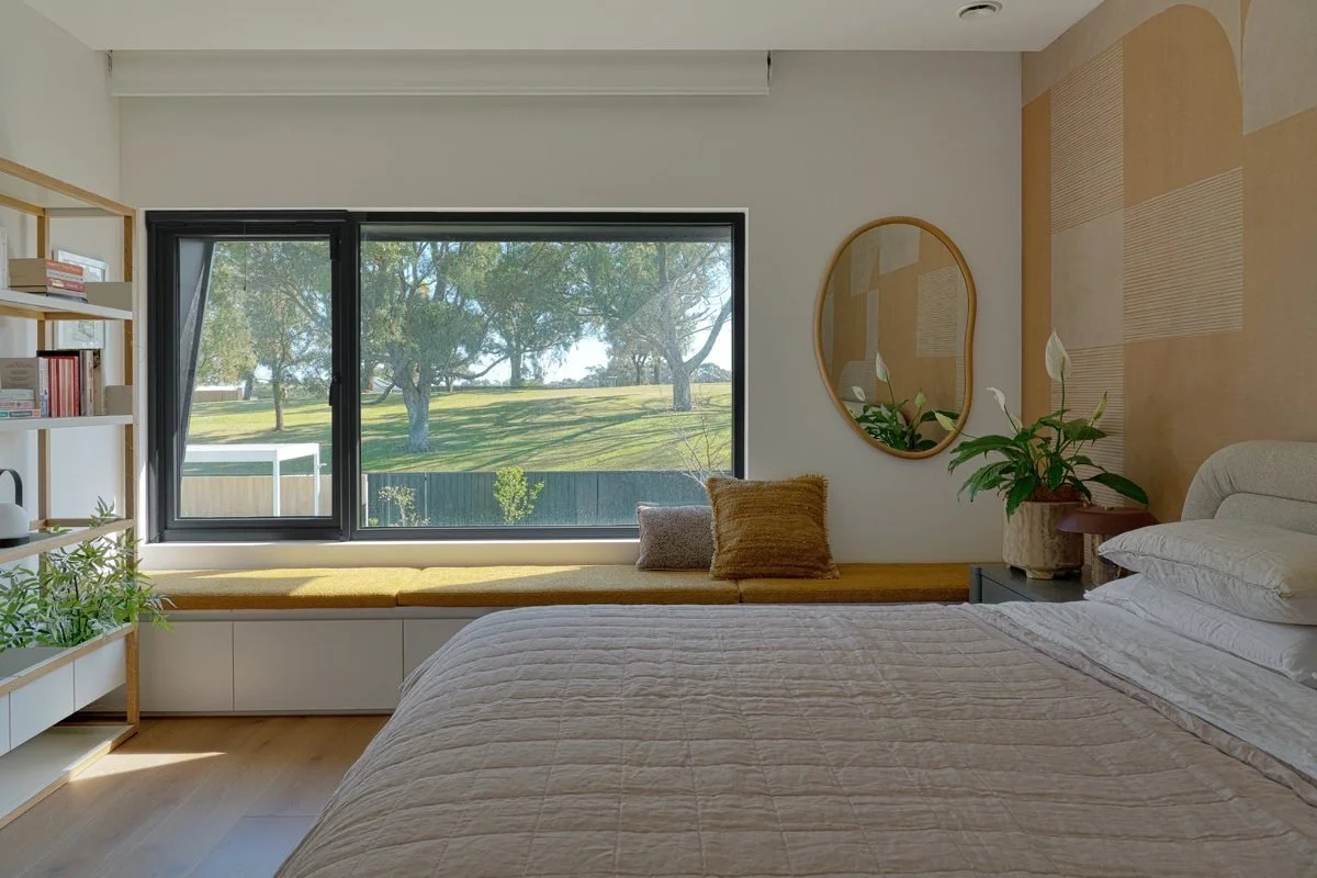 Main bedroom window seat as built