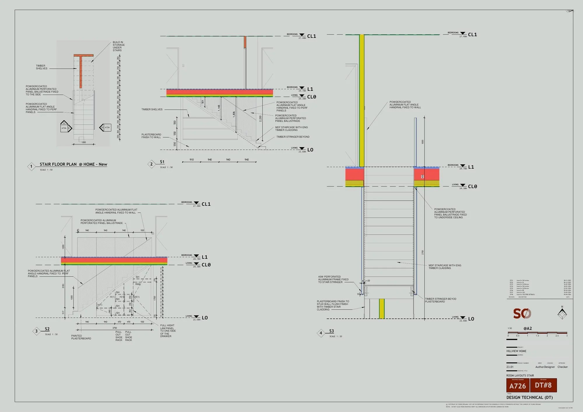 Stair plan and sections sheet