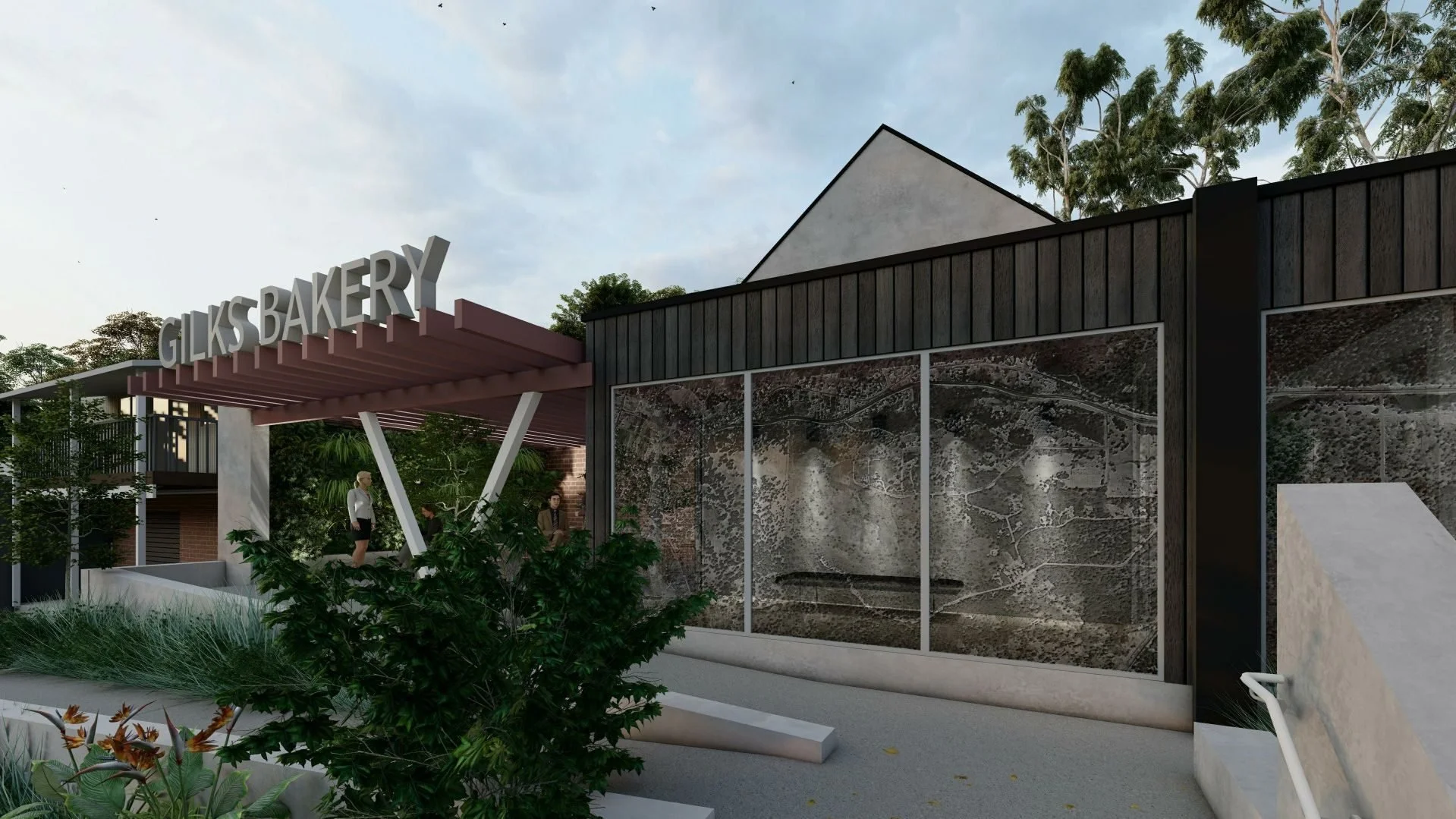 Render of the street frontage