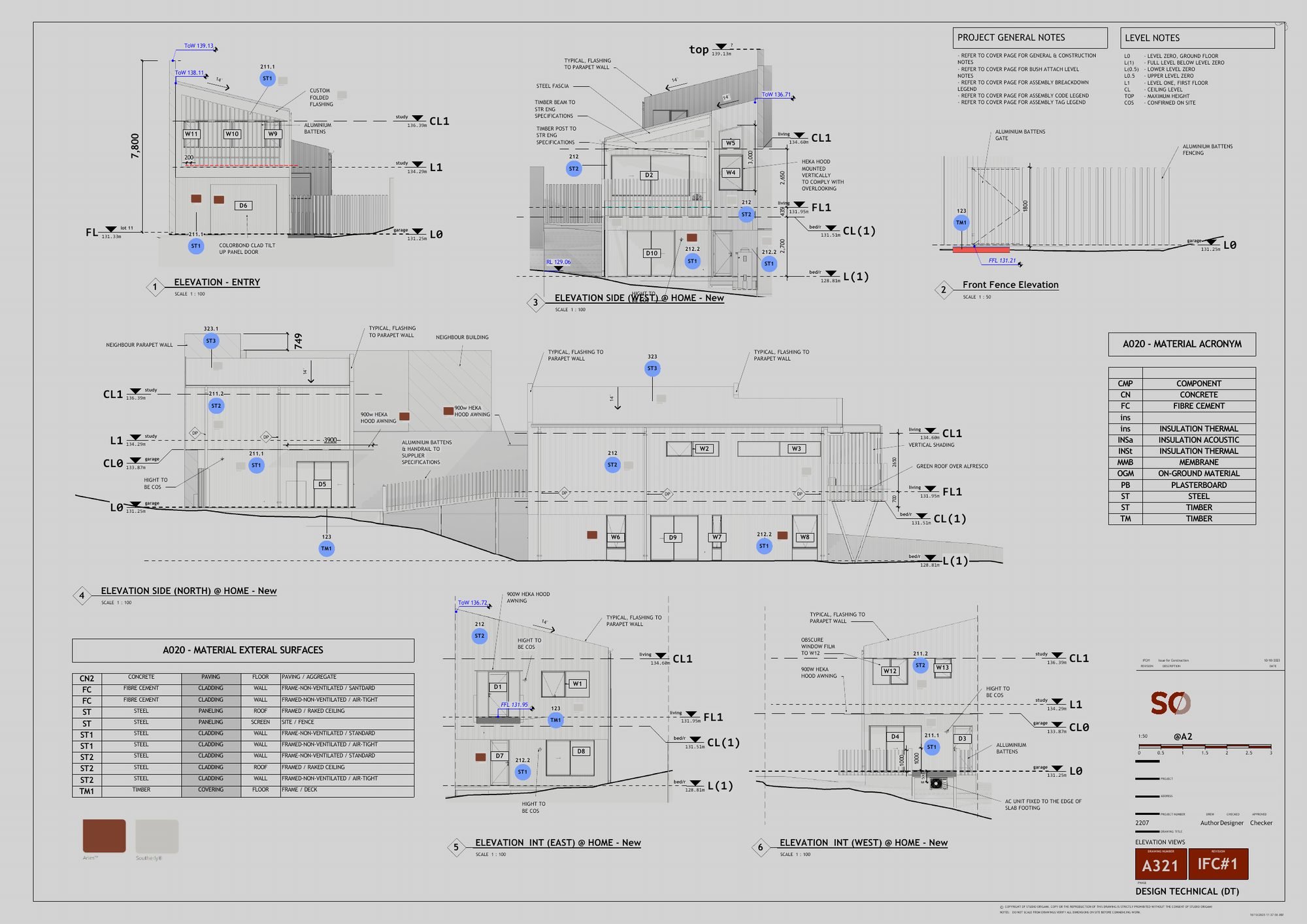 Elevations sheet