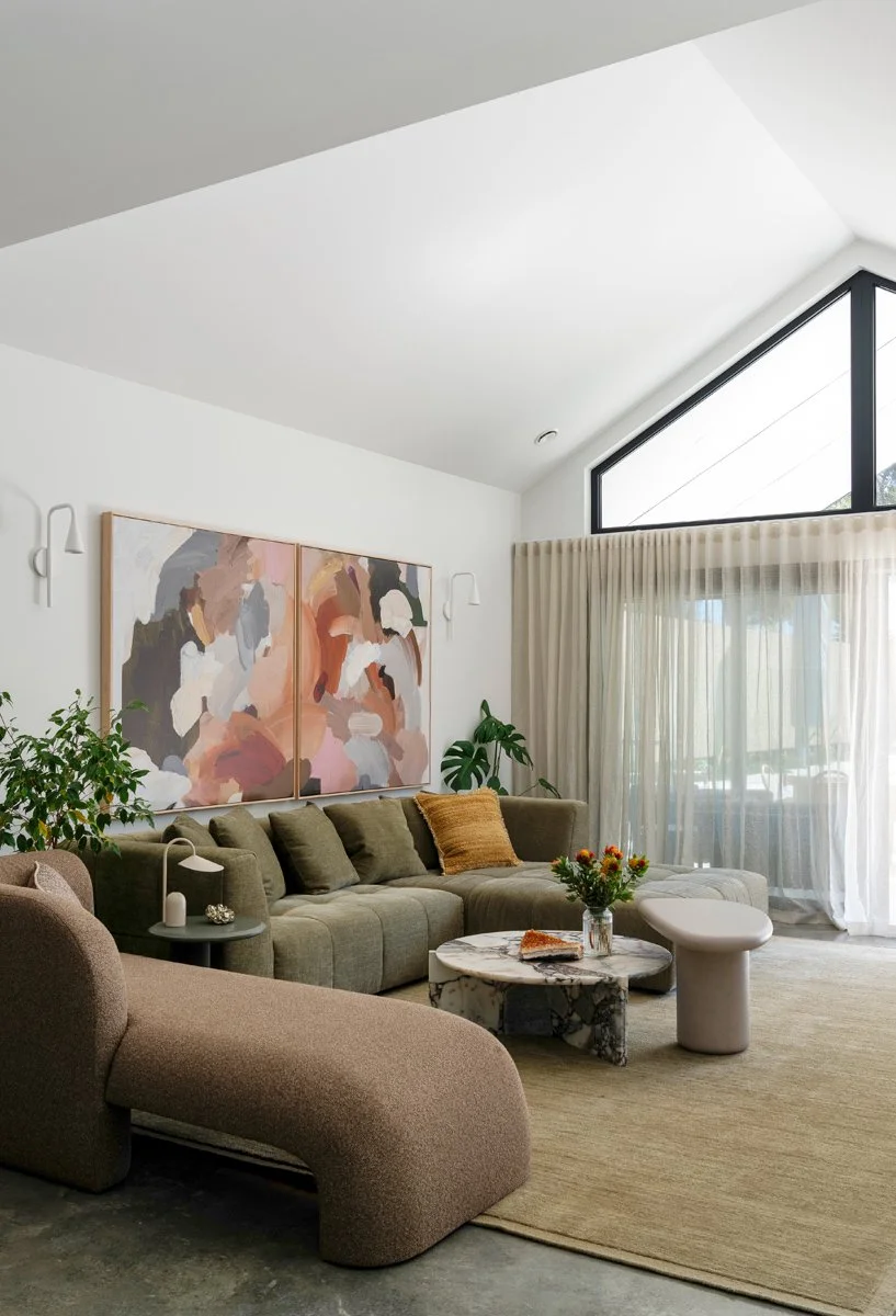 Living area of The Hillview House, a Passive House in Karrinyup, Perth, by Studio Origami