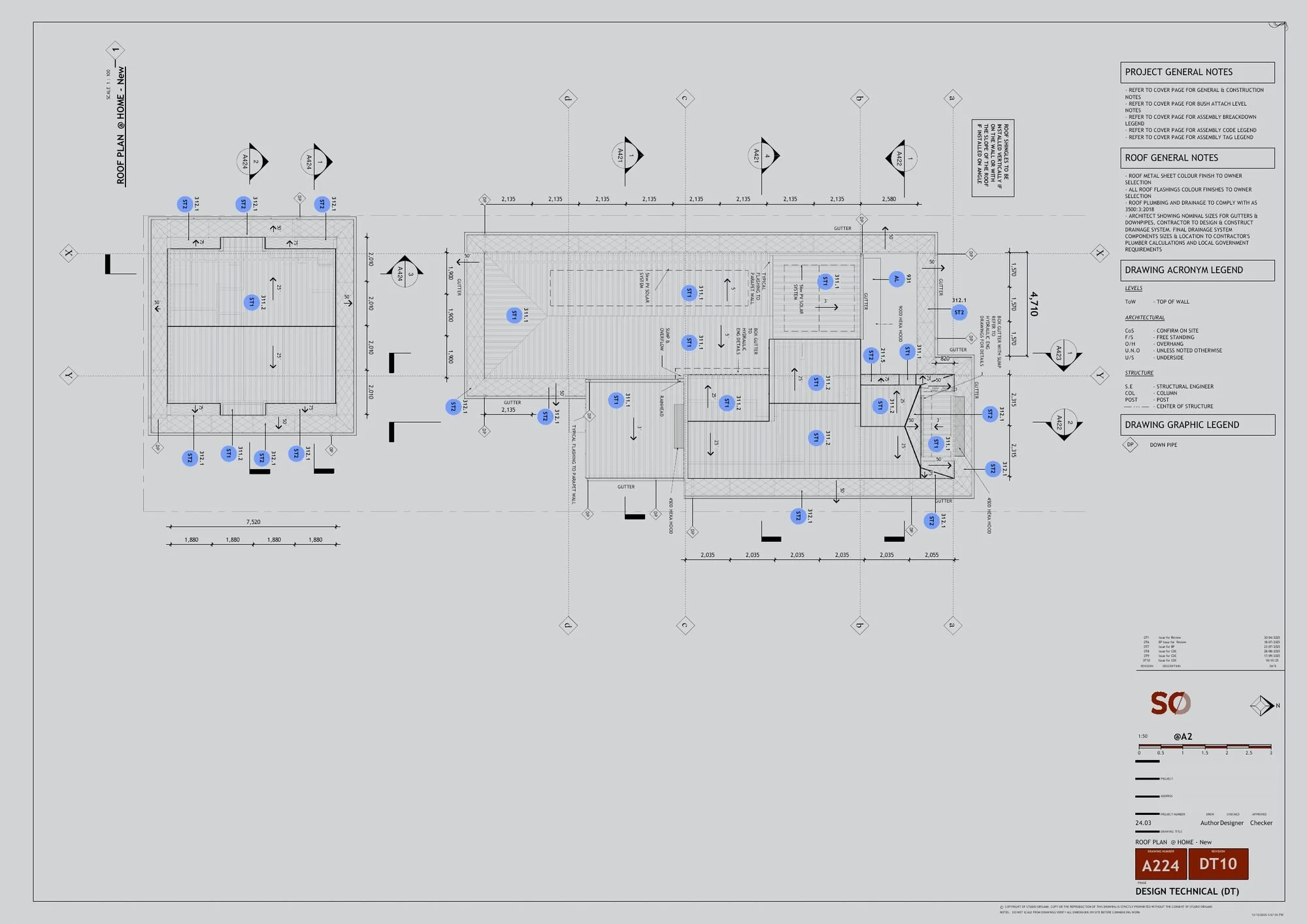 Roof plan sheet