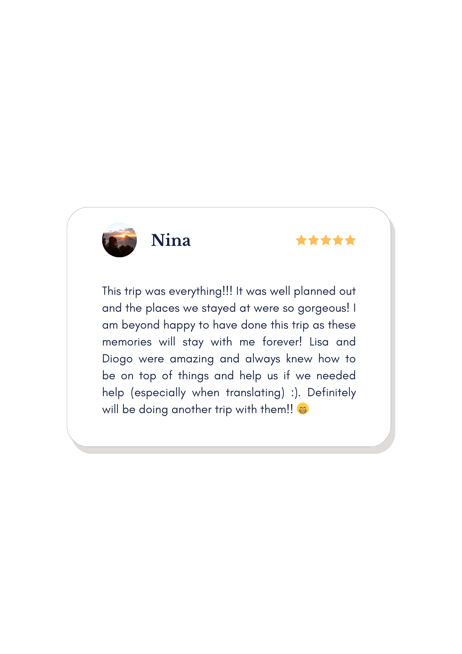 Traveller review on Trustpilot