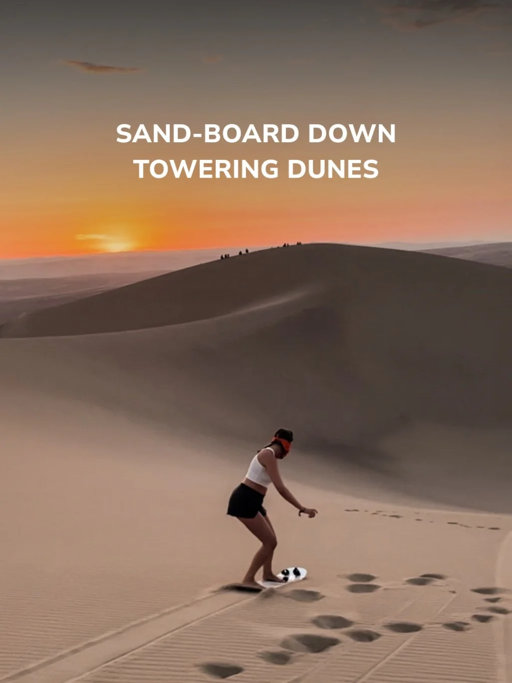 Placeholder - Sand-board down towering dunes