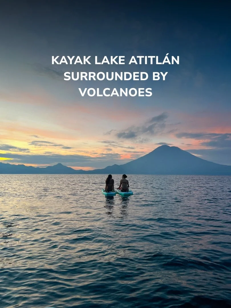 Placeholder - Kayak Lake Atitlán surrounded by volcanoes