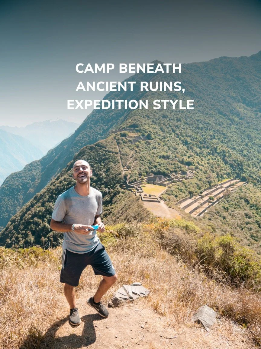 Placeholder - Camp beneath ancient ruins, expedition style