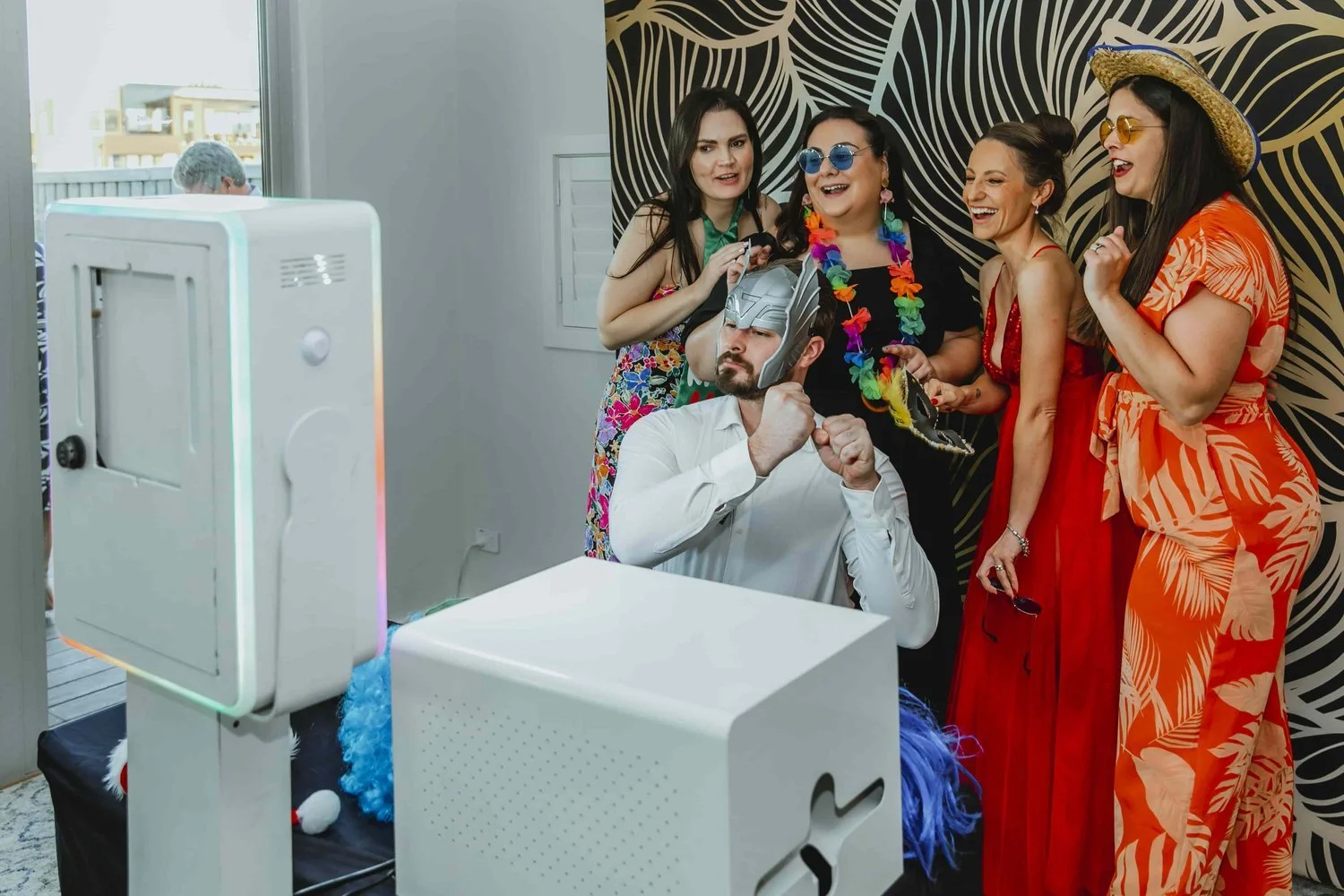 Open-air photo booth Melbourne setup for birthday parties and social events