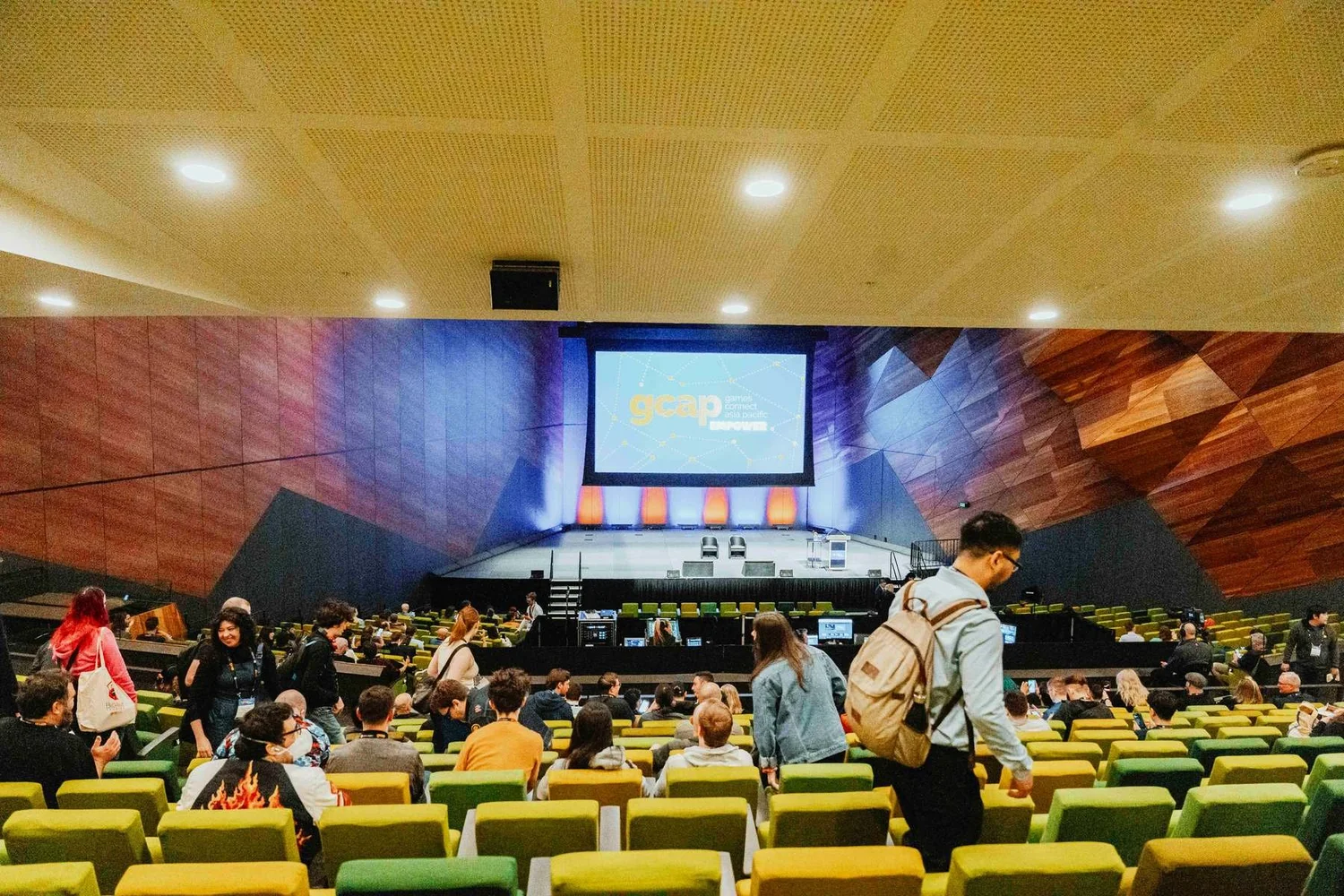 Wide view of the GCAP Conference auditorium at Plaza Ballroom Melbourne