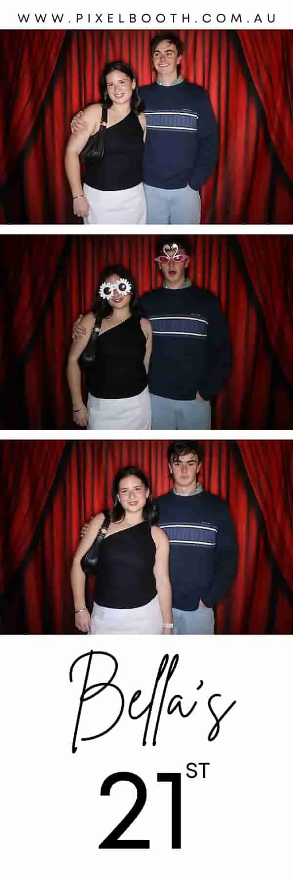 Birthday photo strip design Melbourne by Pixel Booth