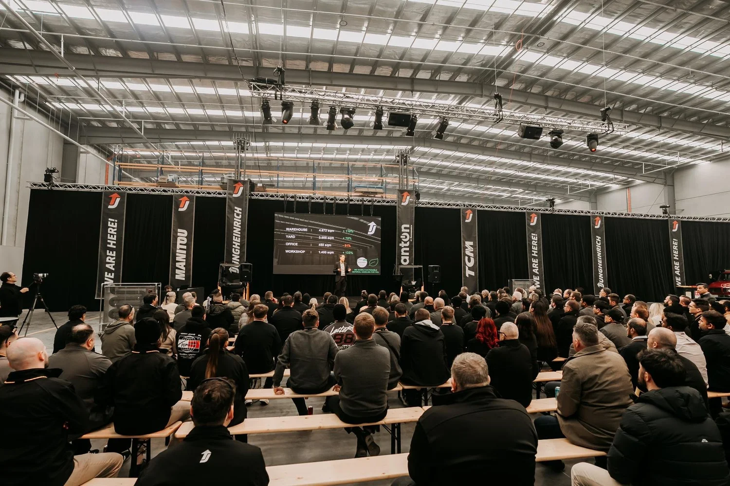 Guests seated for presentations at the Jungheinrich Melbourne headquarters launch