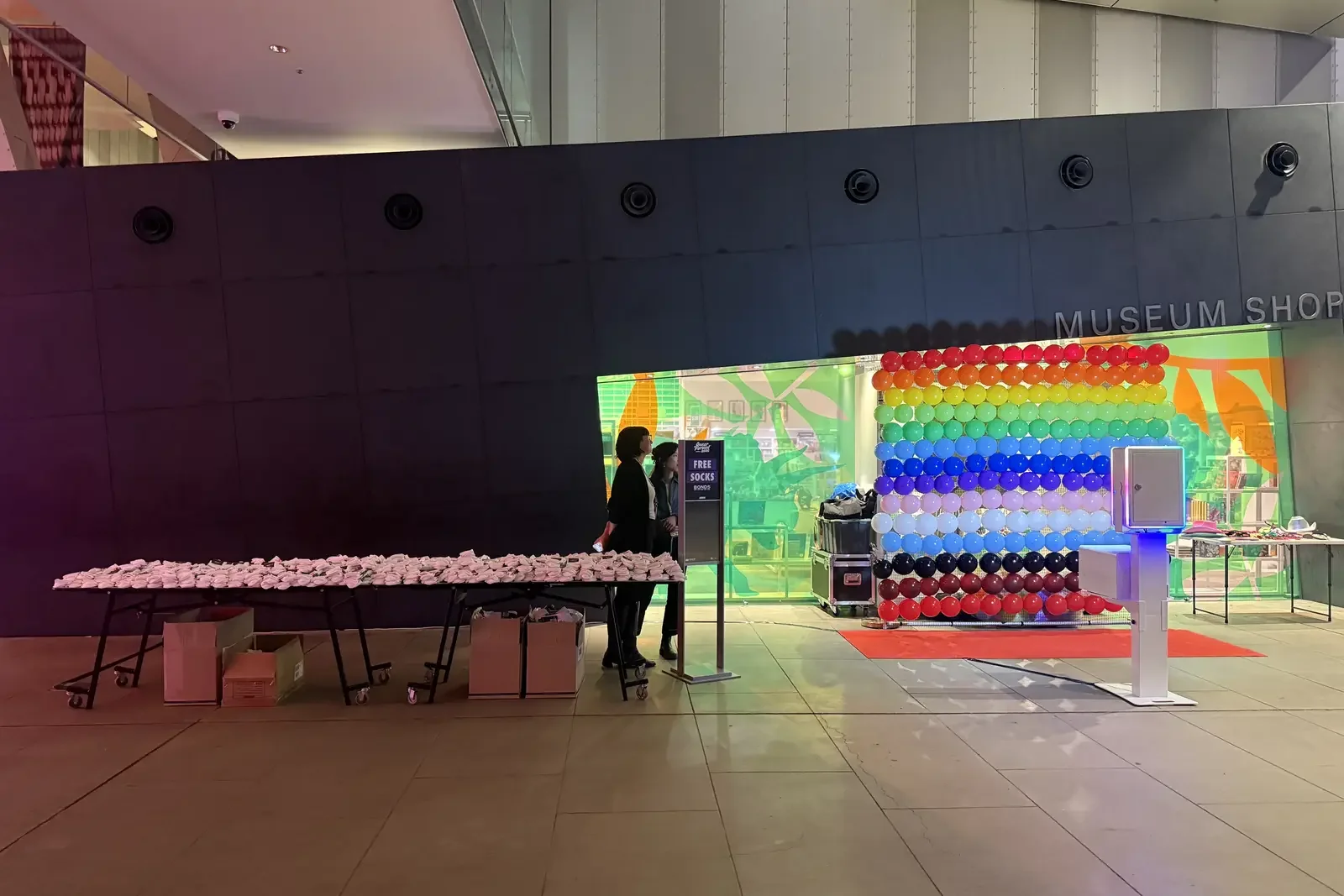 Bonds Pride photo booth activation installed at Minus18 Queer Formal at Melbourne Museum