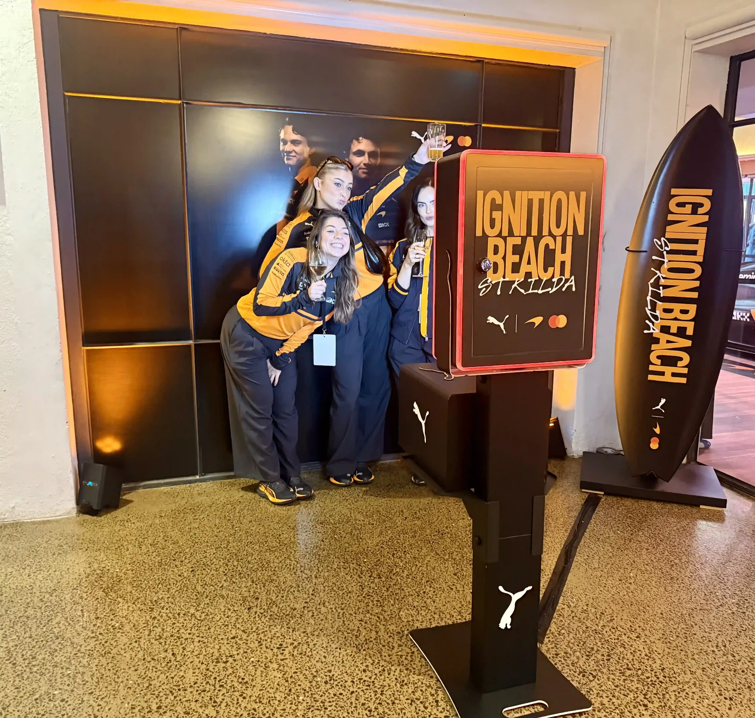 Open-air photo booth activation for branded Melbourne campaign
