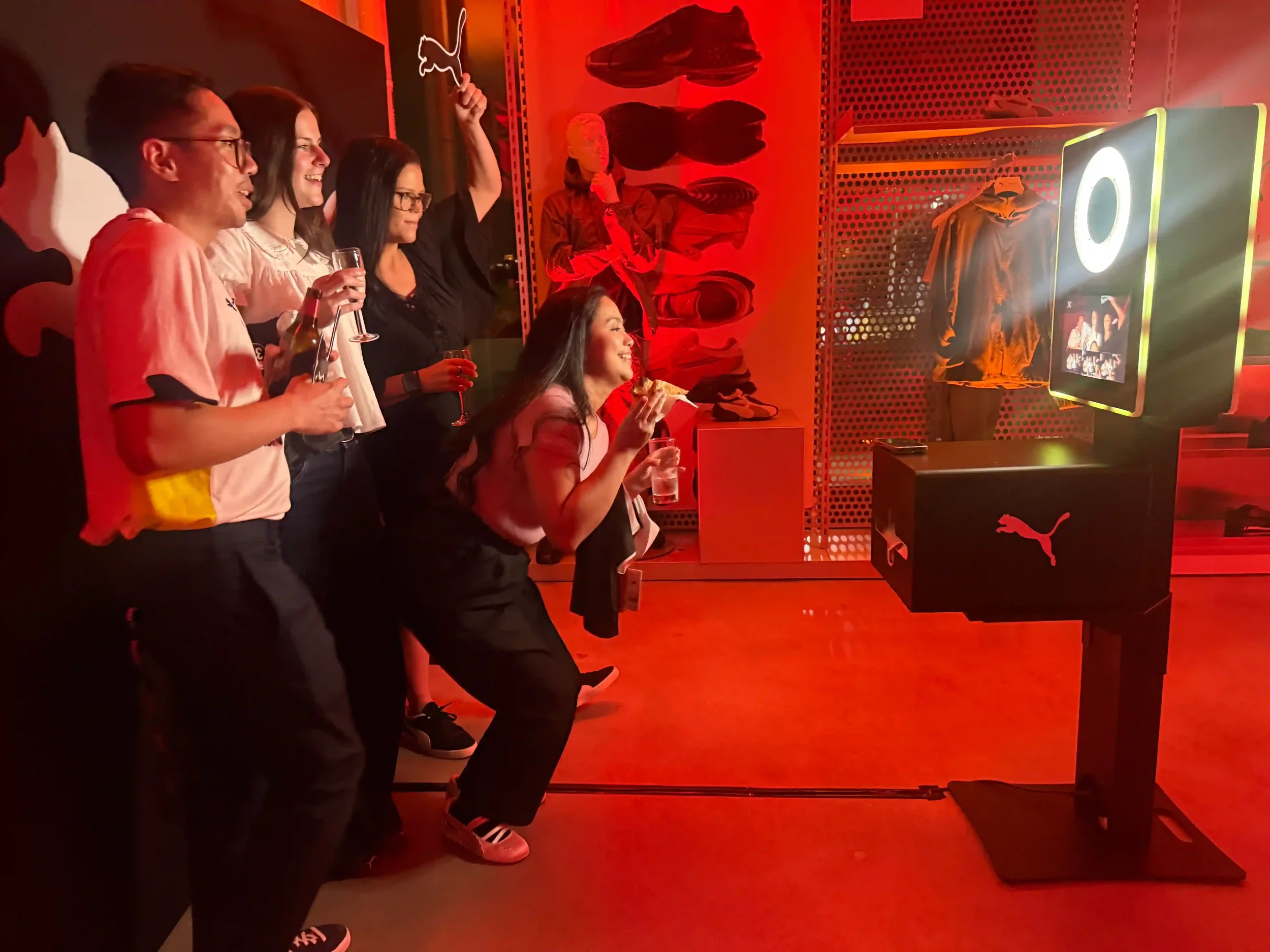PUMA office relocation party photo strip