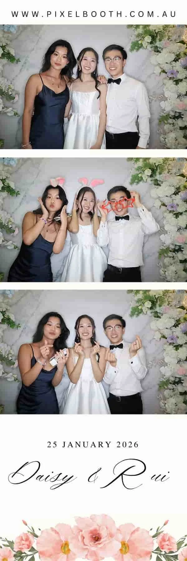 Wedding photo strip design Melbourne by Pixel Booth